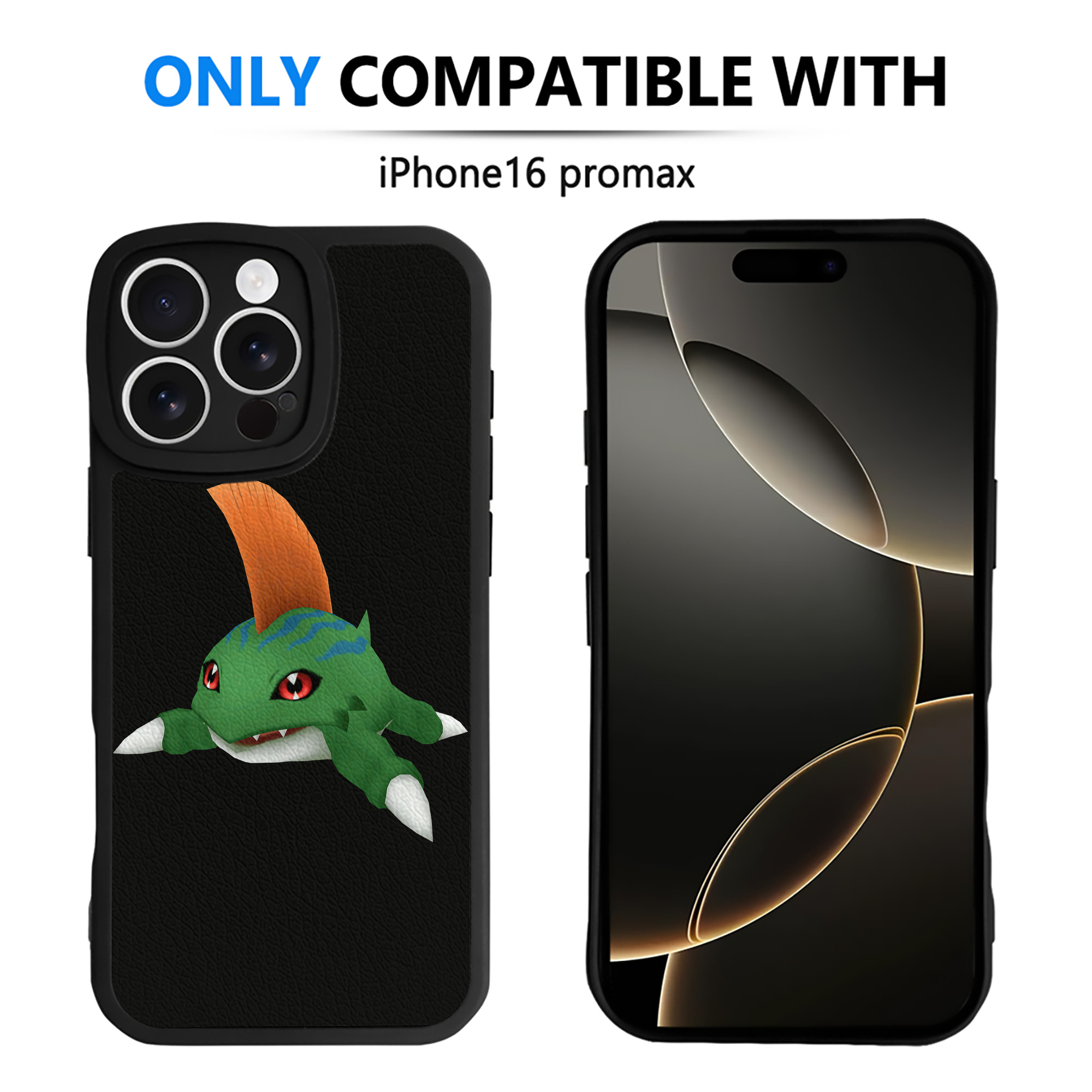 （画像用） Digimon デジタルモンスター/デジモン 【iPhone 16シリーズ対応】シリコンスマホケース（レザー調） 材質：シリコン